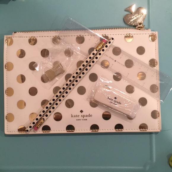 kate spade Other - New! Kate Spade pencil case with accessories